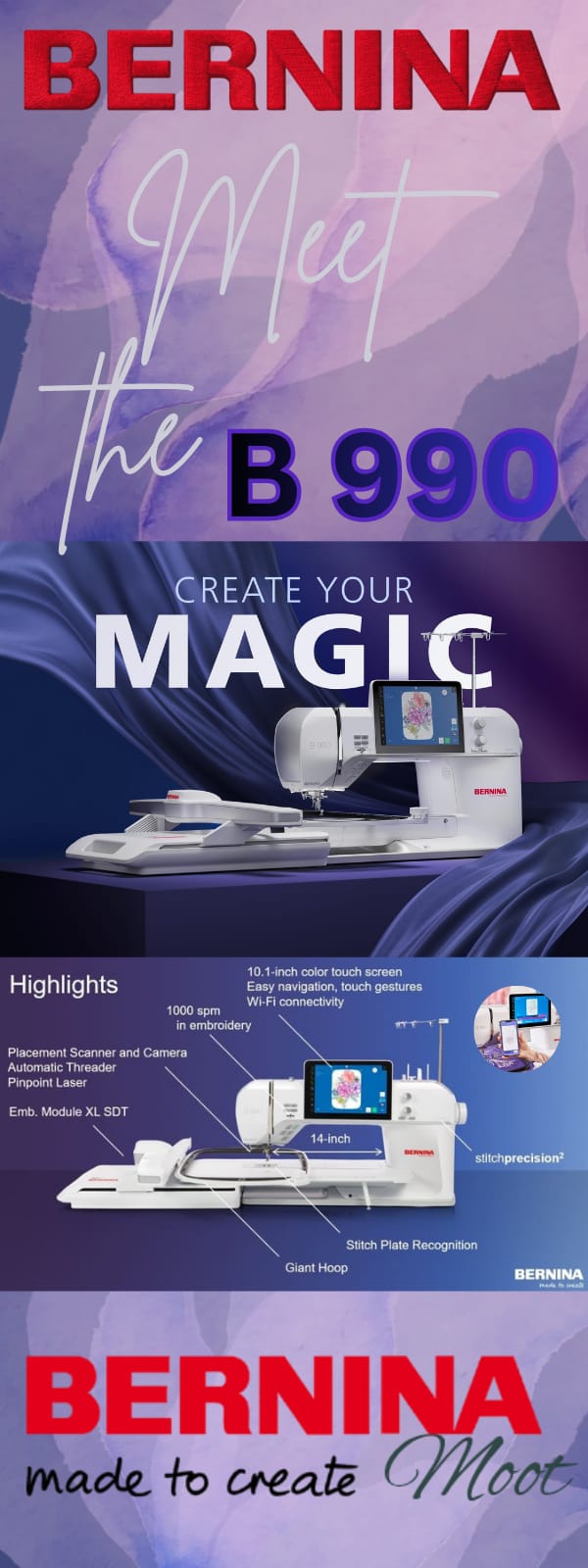 BERNINA 990 launch advertisement