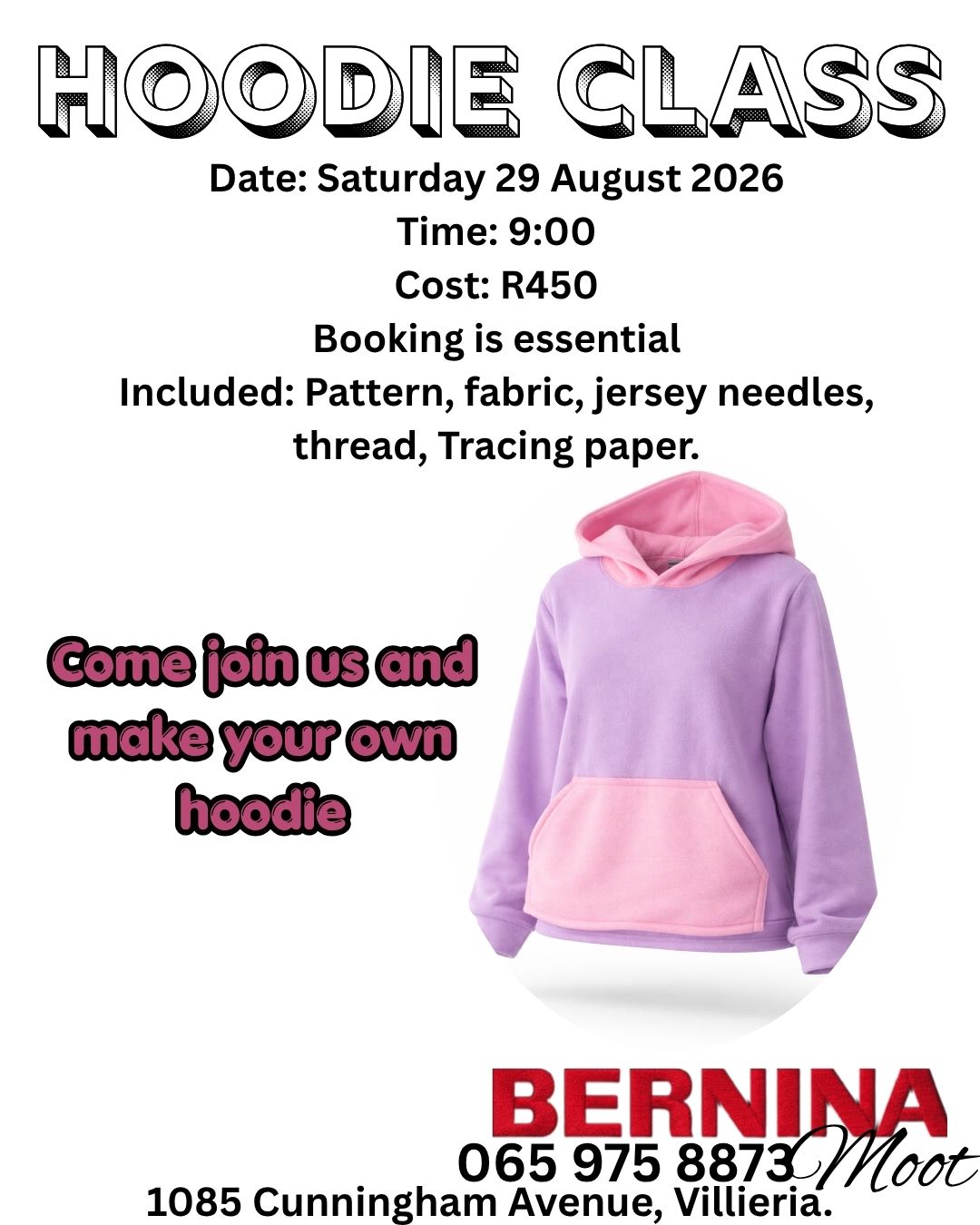 Hoodie class flyer
